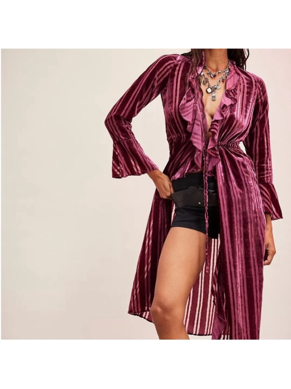 NWT Free People Red Velvet Dolly Duster - SZ XS